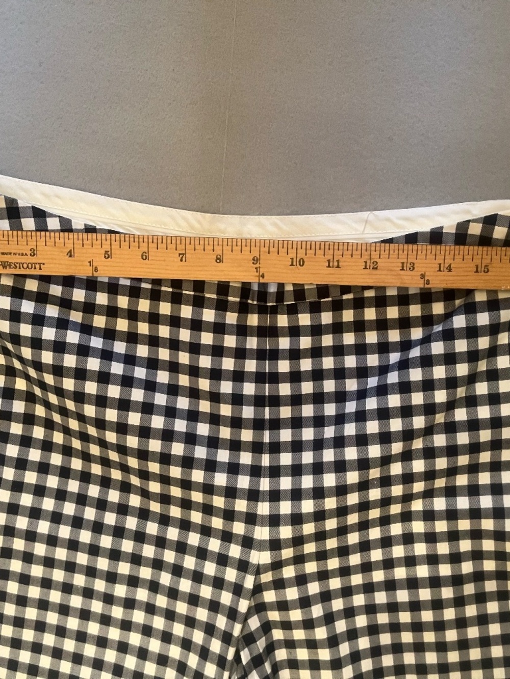Victoria Beckham x Target Blue Gingham Cropped Pants - Picture 5 of 7